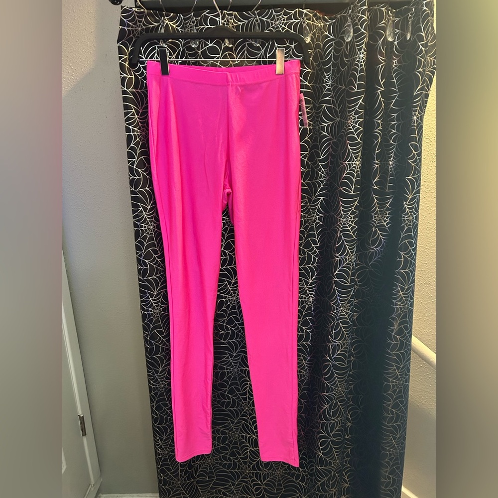 Justin Shiny Pink Leggings Sleek Stretchy Design